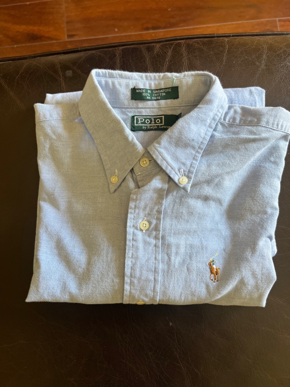 Polo by Ralph Lauren Men's Light Blue Button-Down Oxford Shirt